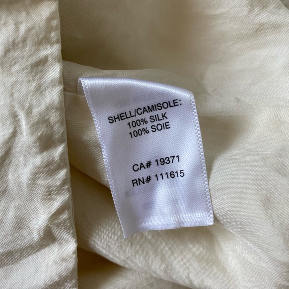 Ruffle Trim Silk Top - Picture 4 of 5